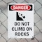 Signmission Do Not Climb On Rocks, 10 in W x Rectangle, Plastic OS-2PACK-DS-P-1014-V-2090 - alternate 5